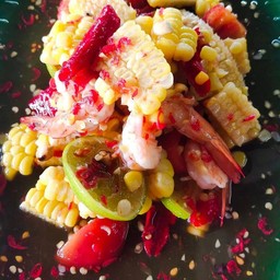 ตำข้าวโพดกุ้งสุก