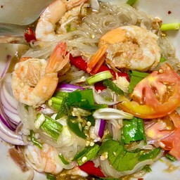 ยำเส้นเล้กกุ้งสุก