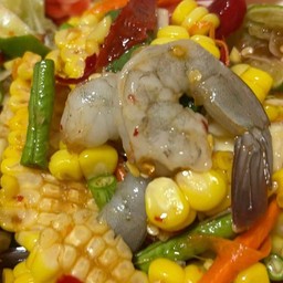 ตำข้าวโพดกุ้งสด (ใส่ปลาร้า)