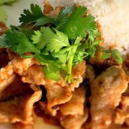 ข้าวราดหมูทอดกระเทียม+ไข่ดาว