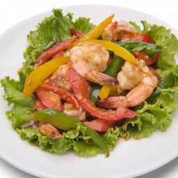 กุ้งผัดพริกขี้หนูสด