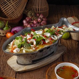 ปลาหมึกนึ่งมะนาว