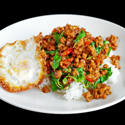 Stir fried basil  pork (กระเพราหมู)