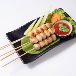 ลูกชิ้นเนื้อปิ้ง