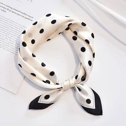 ผ้าพิมพ์ลายจุด ผ้าพันคอ ผ้าโพกหัว ผ้าคลุมไหล่ แฟชั่นสี่เหลี่ยม สำหรับผู้หญิง ขนาด 68 CM.