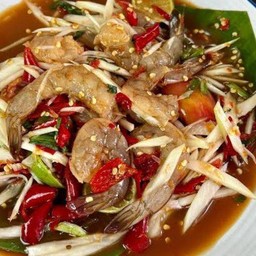 ตำลาวกุ้งสด