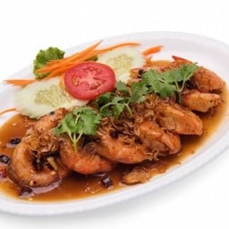 กุ้งราดซอสมะขาม