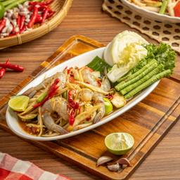 ตำกุ้งสดปลาร้า