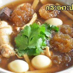 กระเพาะปลาน้ำแดง(ไม่ใส่หนังหมูกระเพาะปลาล้วน 100%)