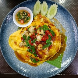 ข้าวไข่ข้นกะเพรากุ้ง