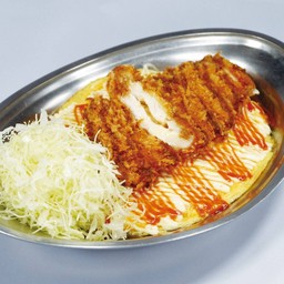 Omelette Cheese Millefeuille Katsu Curry Rice