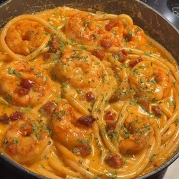 กุ้งพาสต้ารสชาติละมุนกลมกล่อม ครีมมี่ๆ