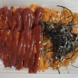 ข้าวหน้าไก่ทอดซอสเกาหลี+ซอสมะเขือเทศ