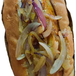 1Thick Cumberland sausage in long roll bread ขนมปังไส้กรอกคัมเบอร์แลนด์ 1 ชิ้น