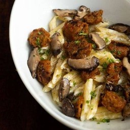 sausage mushroom and vegan cream