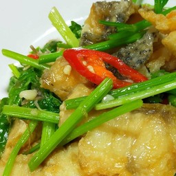 ข้าวราด ผัดขึ้นช่าย