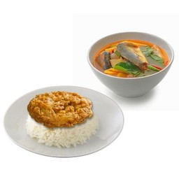 ข้าวไข่เจียว+ต้มยำปลากระป๋อง (โอชารส)