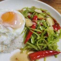 ข้าวผักบุ้งฝอย