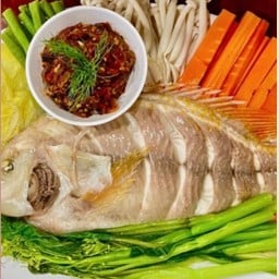 ปลาทับทิมนึ่งแจ่วปลาร้า