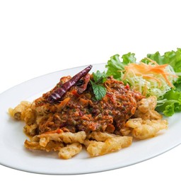 ยำเห็ดกรอบ