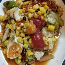 ตำข้าวโพดใข่เค็ม