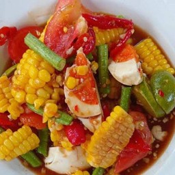 ตำข้าวโพดไข่เค็ม