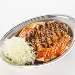 Omelette Kurubota Katsu Curry Rice