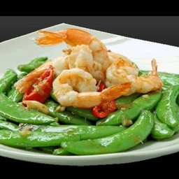 ข้าวราด ถั่วหวานน้ำมันหอย