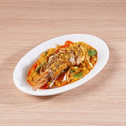 กุ้งแม่น้ำผัดผงกระหรี่