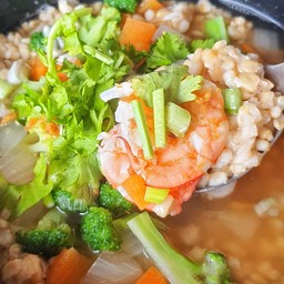 ข้าวต้มโอ๊ตเต็มเมล็ด  Oat Groats Soup