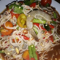 ตำซั่วกุ้งสด