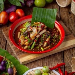 ตำไหลบัวกุ้งสด