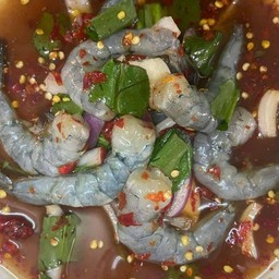 ตำกุ้งสด