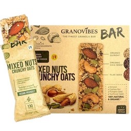 กราโนล่าบาร์ รสข้าวโอ๊ต,ถั่วผสม 28กรัม (Granola Bar  Oat and Beans 28g)