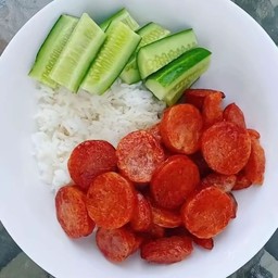 กุนเชียงทอด(ราดข้าว)