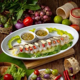 กุ้งแช่น้ำปลา ( จานใหญ่ )