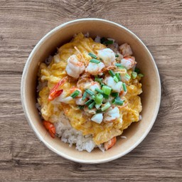 ข้าวไข่ข้นกุ้งสับ