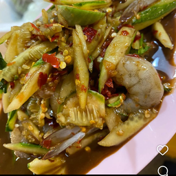 ตำแตงกุ้งสด