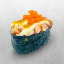 A09  ซูชิแซลมอน(สับ)เบิร์นซอสหวาน