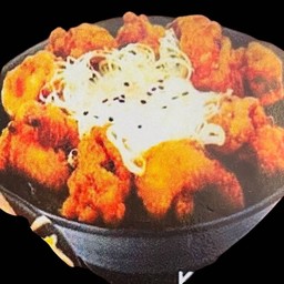 ข้าวหน้าไก่คาราเกะหน้าล้น