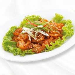 ยำแมงกระพรุนพริกเผาน้ำมันงา