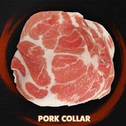 D - สันคอหมูสไลด์ 1 ถาด