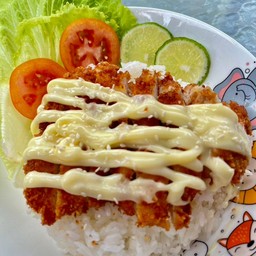 ข้าวหน้าไก่ทอด
