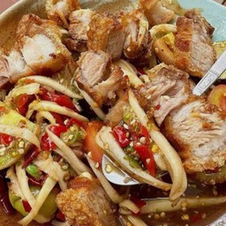 ตำปลาร้าหมูกรอบ