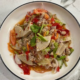 ยำวุ้นเส้นหมูสับหมูยอ