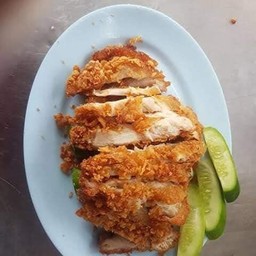 ไก่ทอดสับล้วนธรรมดา+น้ำจิ้ม+น้ำซุป