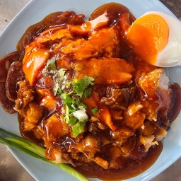 ข้าวหมูแดงหมูกรอบ