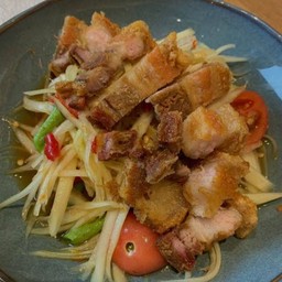 ตำไทยหมูกรอบ