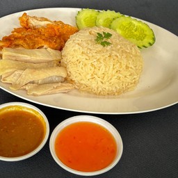 ข้าวมันไก่ผสม (ต้ม,ทอด)