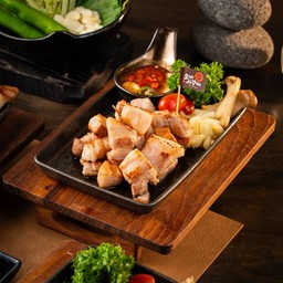 เซทหมูสามชั้นย่างน้ำปลาร้าเกาหลี